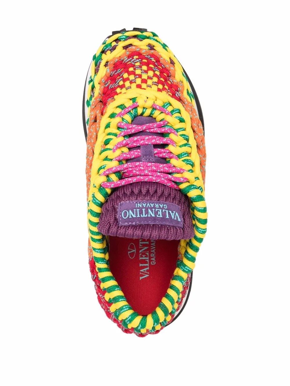 Valentino Garavani crochet low-top sneakers Yellow