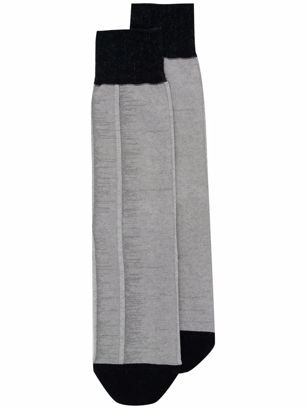 Homme Plissé Issey Miyake ribbed-detailing mid-length socks - Grey
