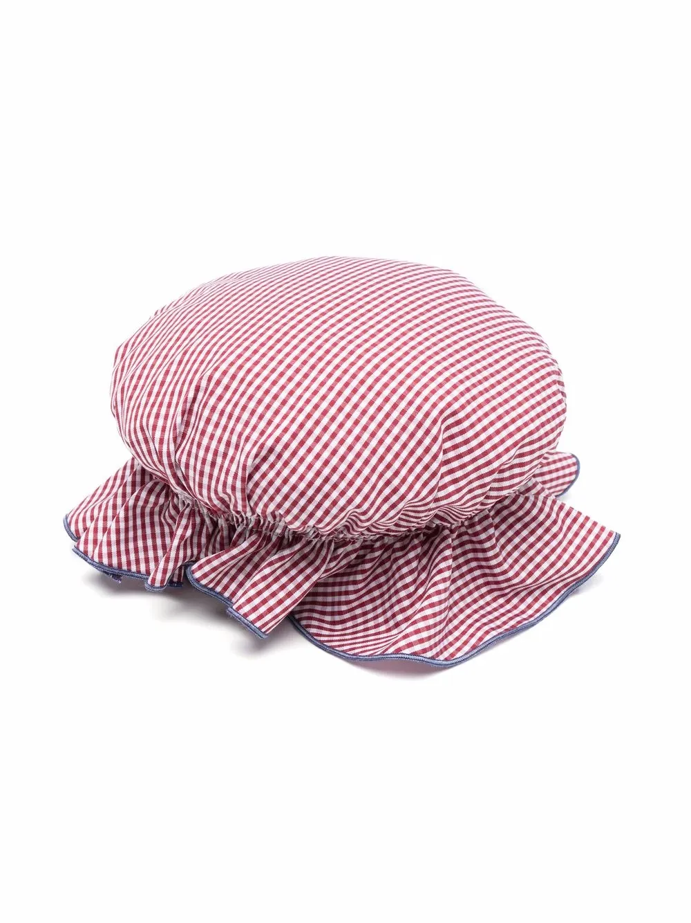 

La Stupenderia check print ruffle cap - Red