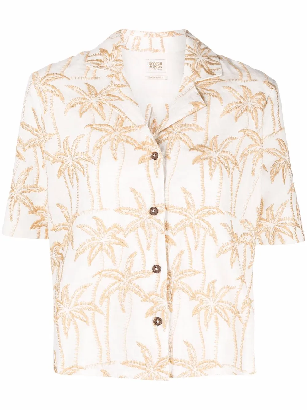 

Scotch & Soda camisa con bordado floral - Neutro