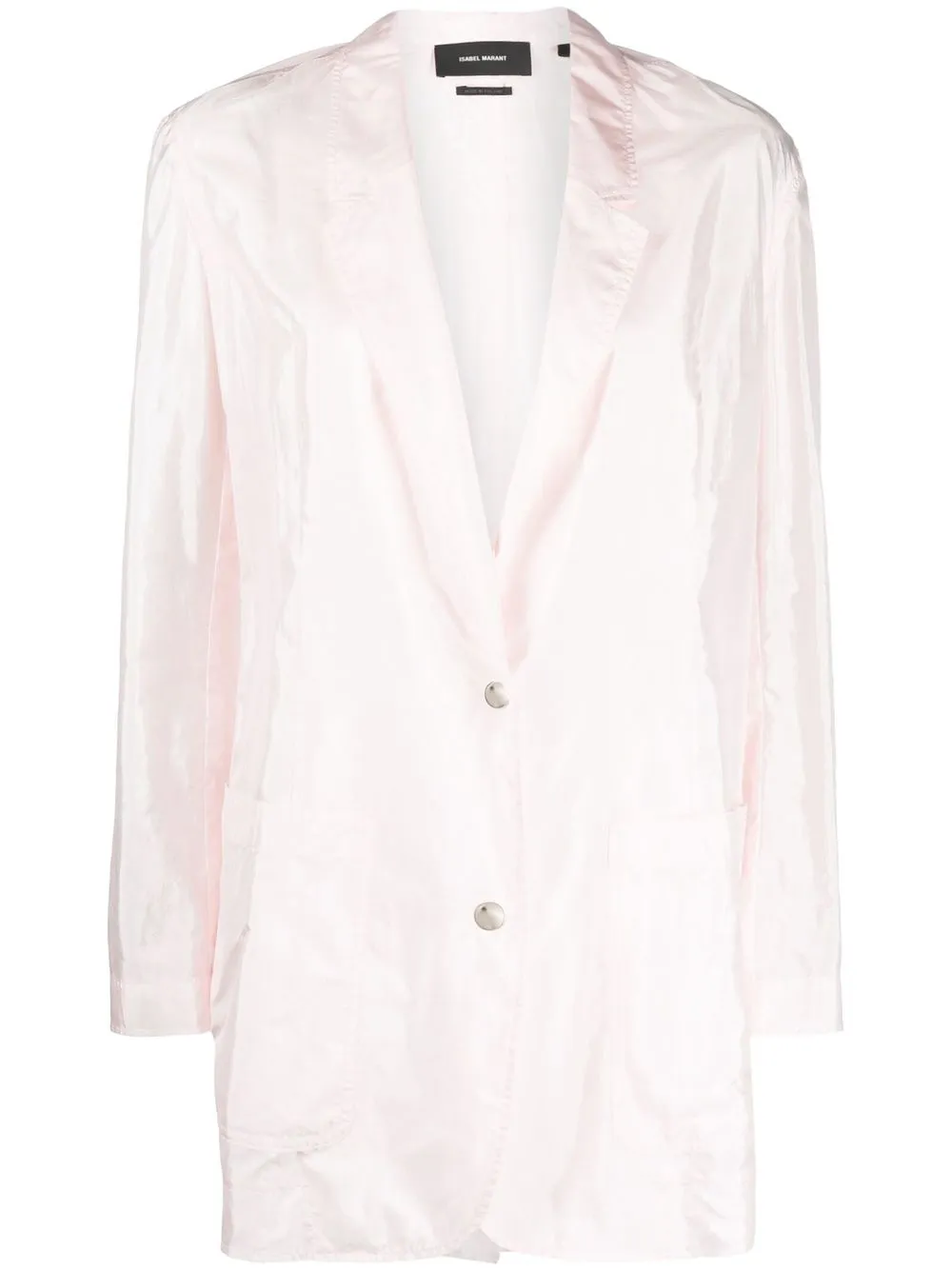 

Isabel Marant blazer metalizado con efecto arrugado - Rosado