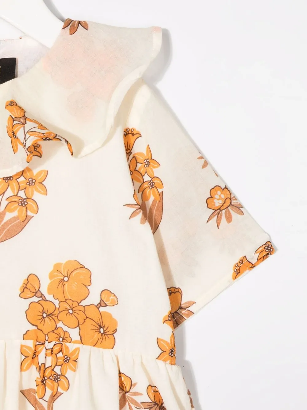 Mini Rodini Jurk met bloemenprint Beige