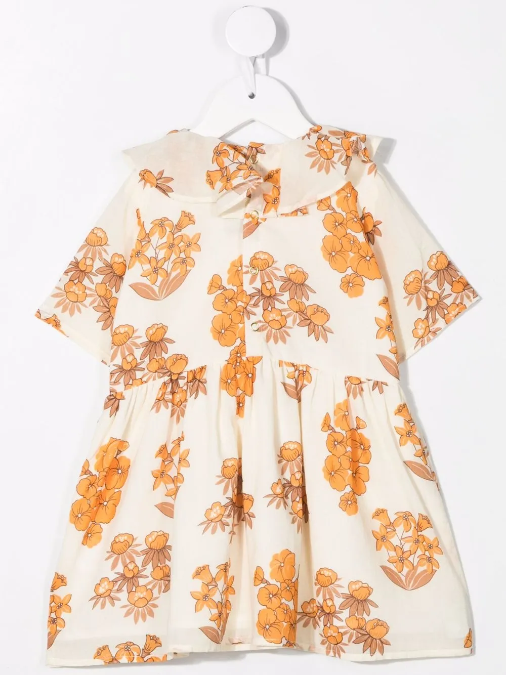 Mini Rodini Jurk met bloemenprint Beige