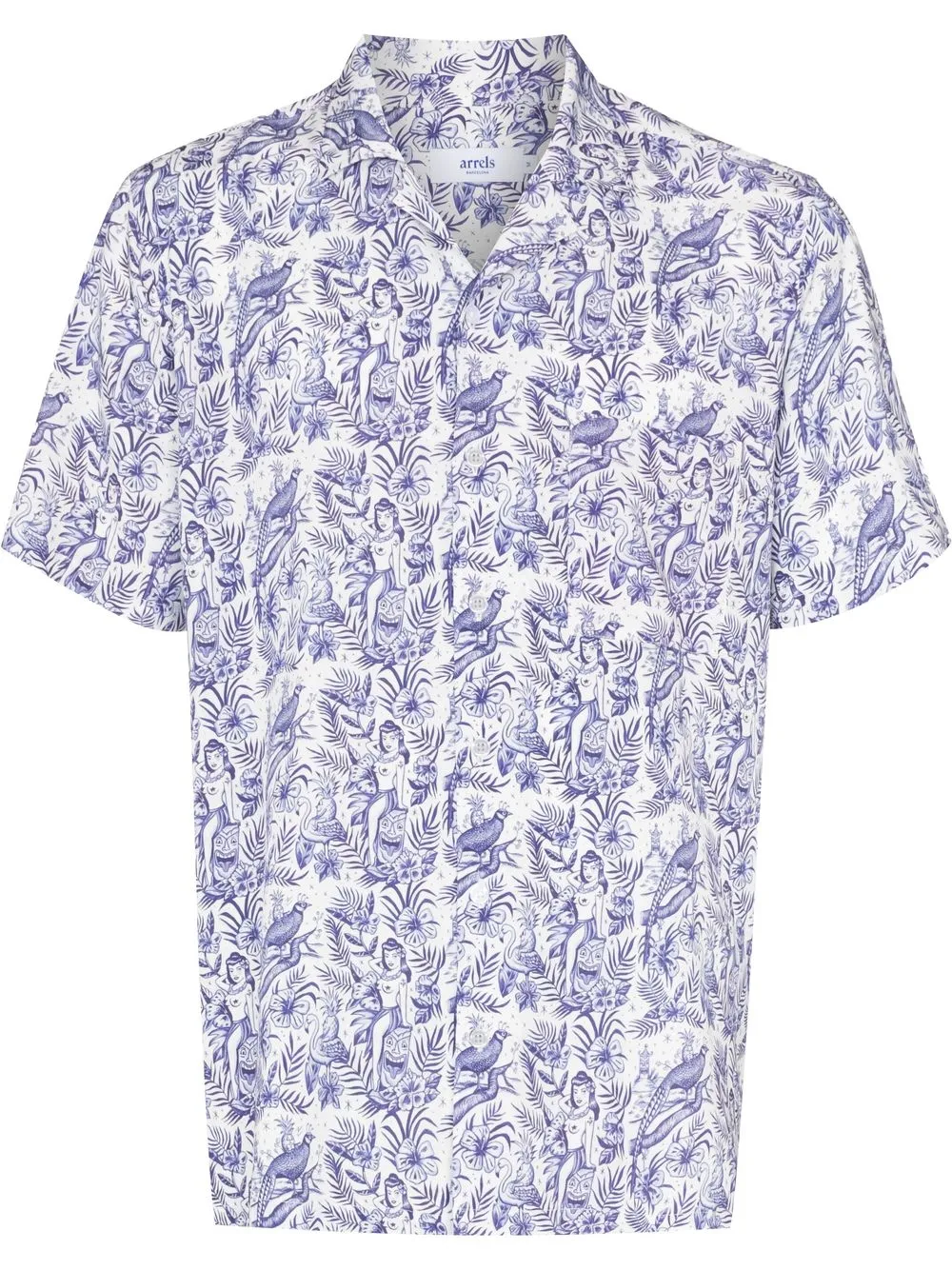 

Arrels Barcelona tropical-print short-sleeved shirt - Blue