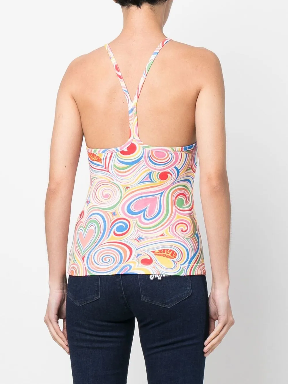 Love Moschino Top met hartprint Oranje