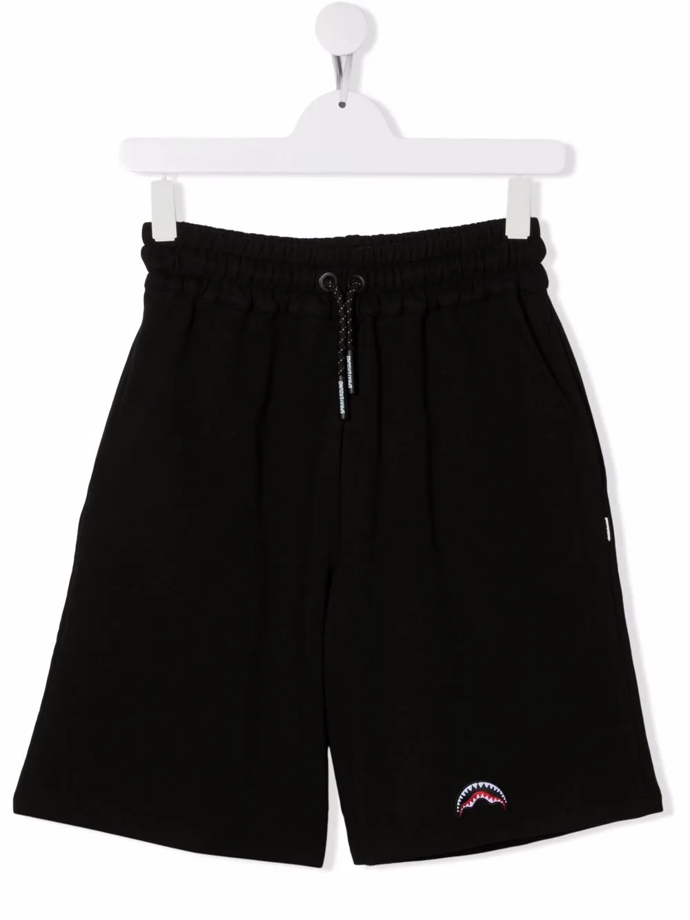 

sprayground kid TEEN shark teeth-patch drawstring shorts - Black