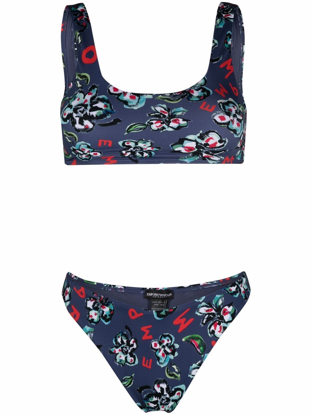 Emporio Armani floral-print bikini Women