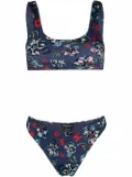 Emporio Armani floral-print bikini - Blue