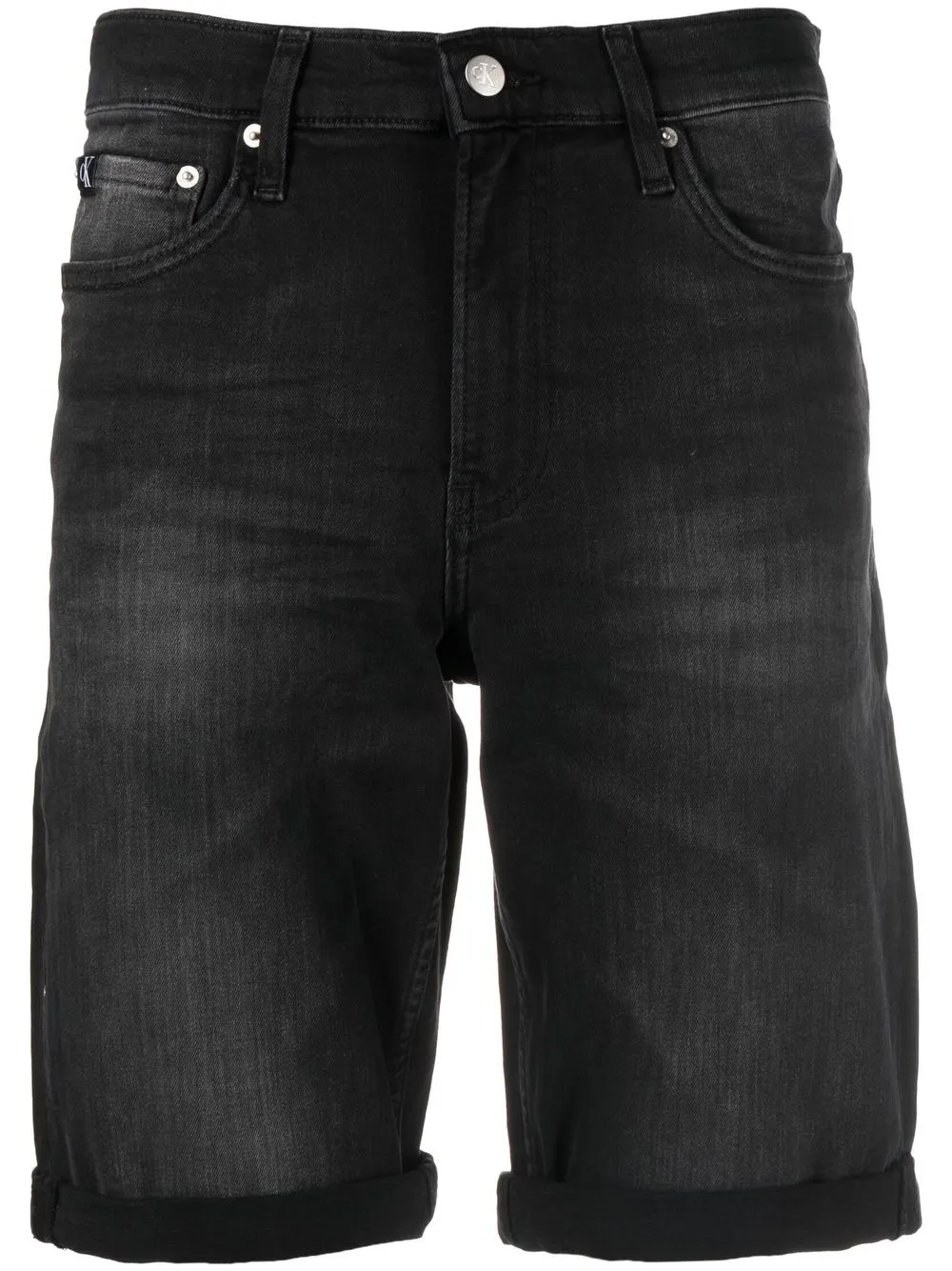 

Calvin Klein Jeans rolled-cuff denim shorts - Black