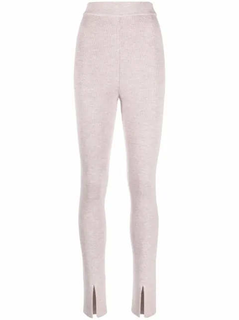 Magda Butrym knitted front-slit leggings