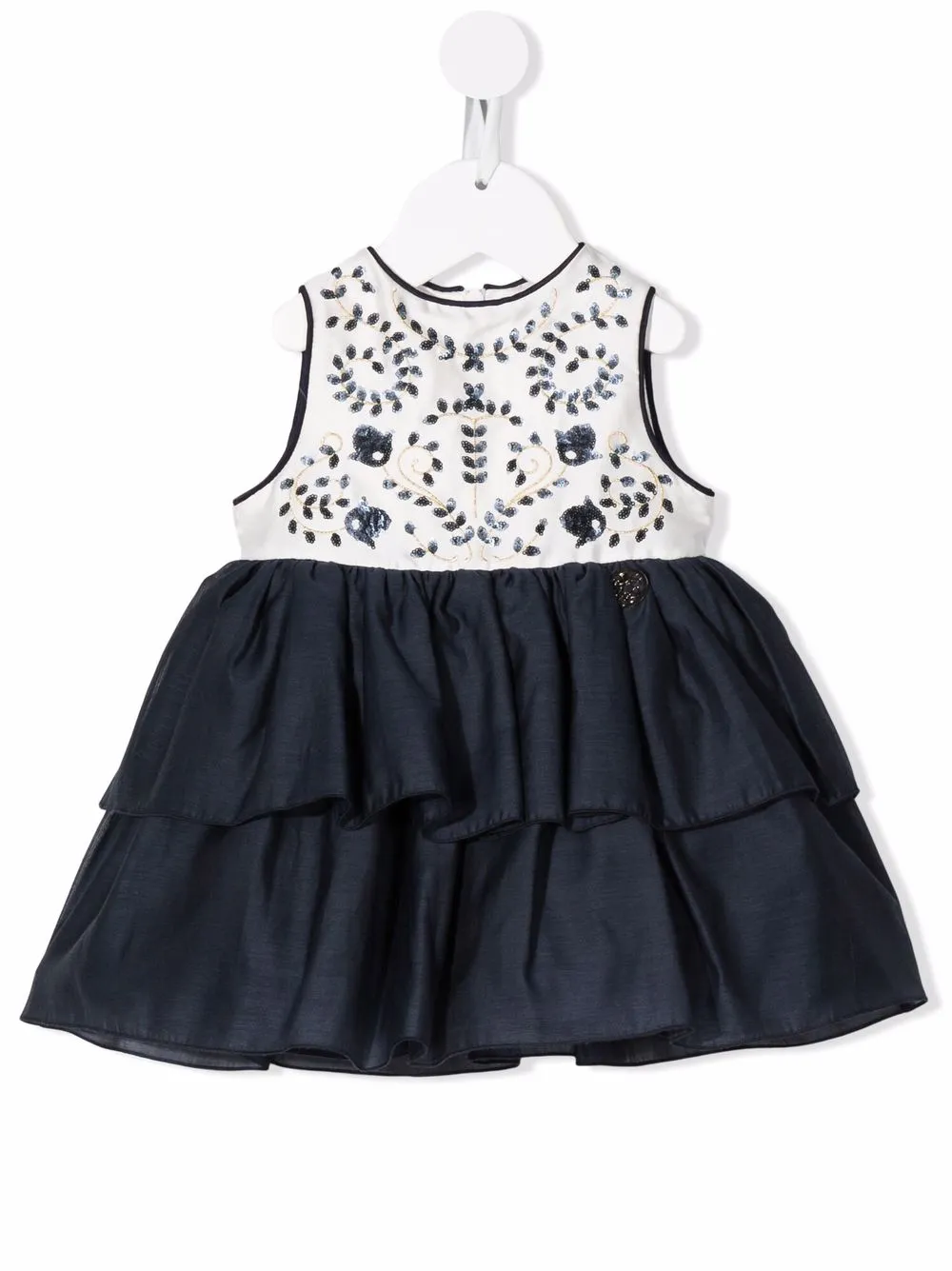 

ELIE SAAB JUNIOR vestido ajustado con estampado floral - Blanco