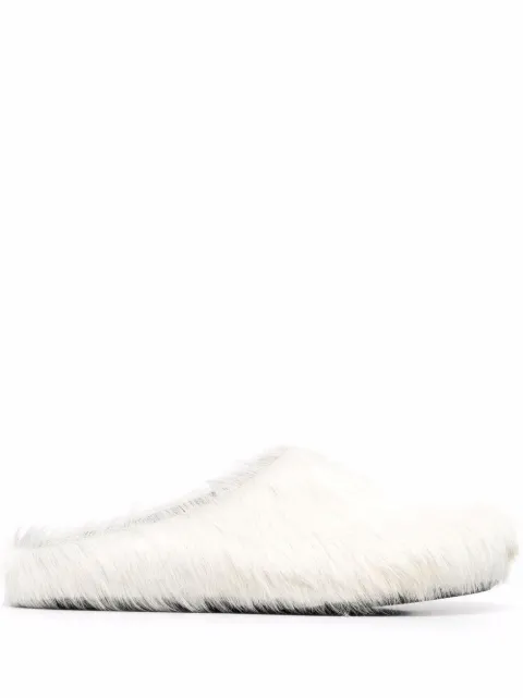 Marni Fussbet Sabot calf-hair slippers
