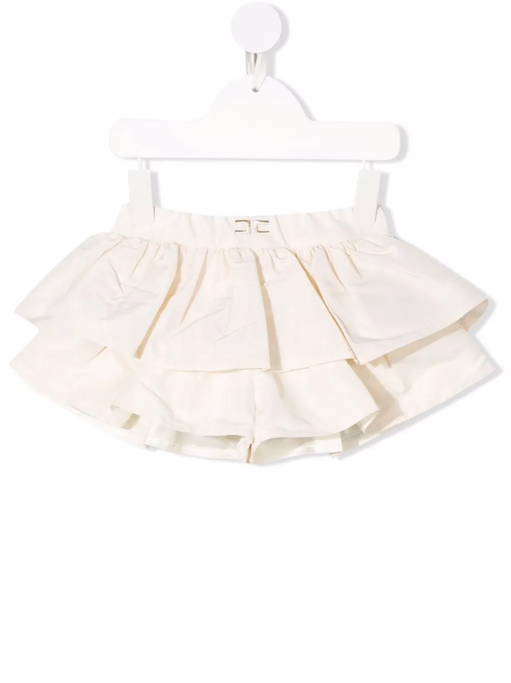 

Elisabetta Franchi La Mia Bambina tiered ruffle skort - Neutrals