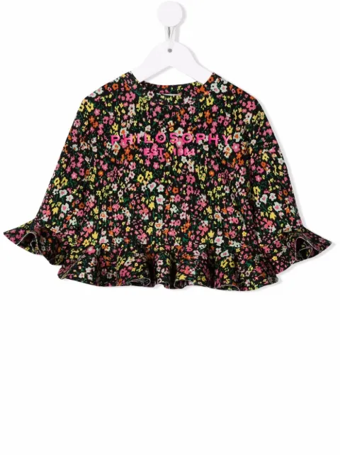 Philosophy Di Lorenzo Serafini Kids ditsy floral print T-shirt