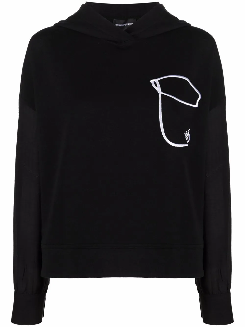 

Emporio Armani hoodie con estampado gráfico - Negro