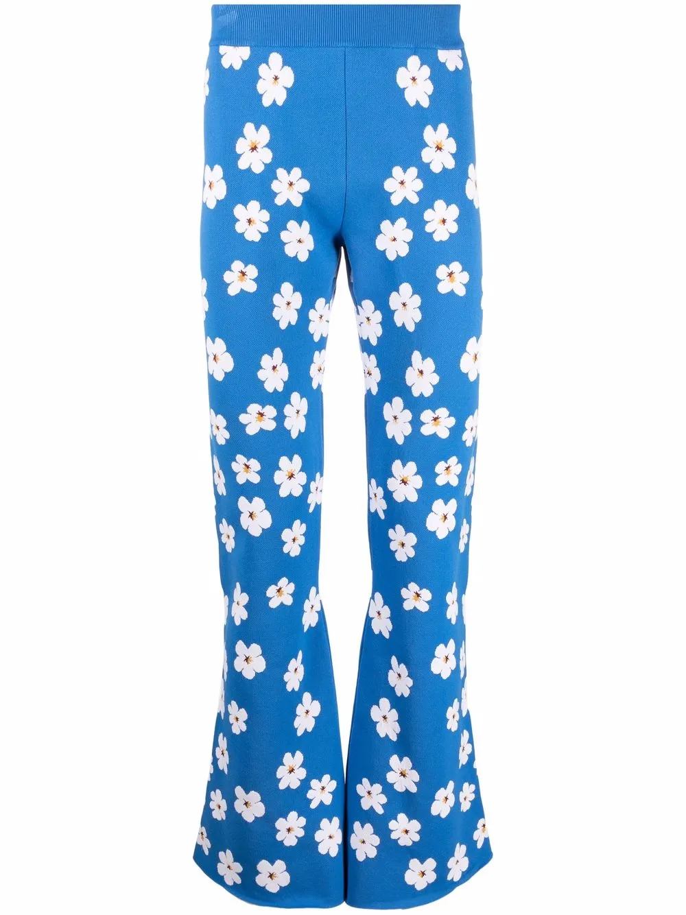 

Marni pantalones acampanados con estampado floral - Azul