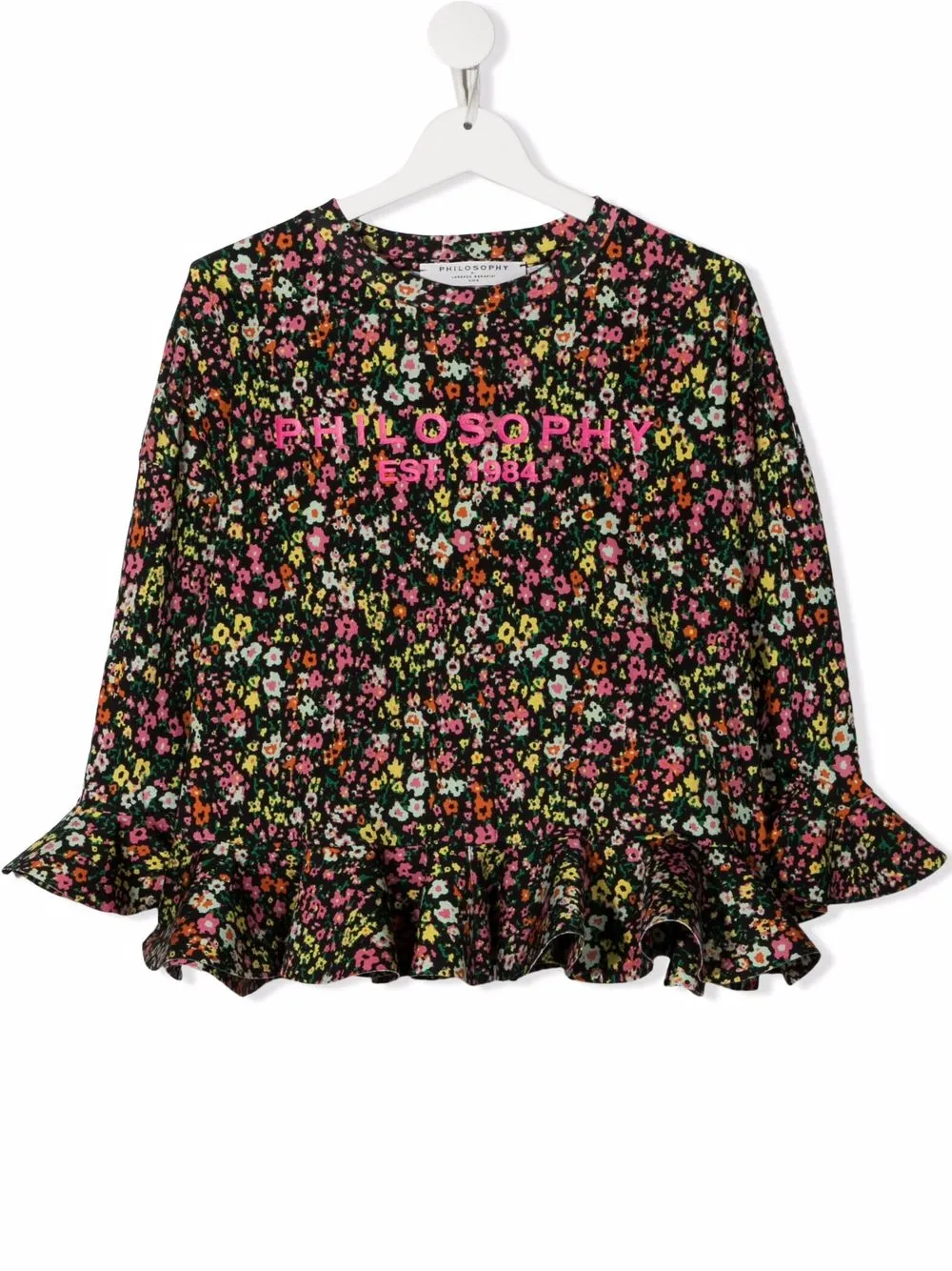 

Philosophy Di Lorenzo Serafini Kids camisa con estampado floral - Negro