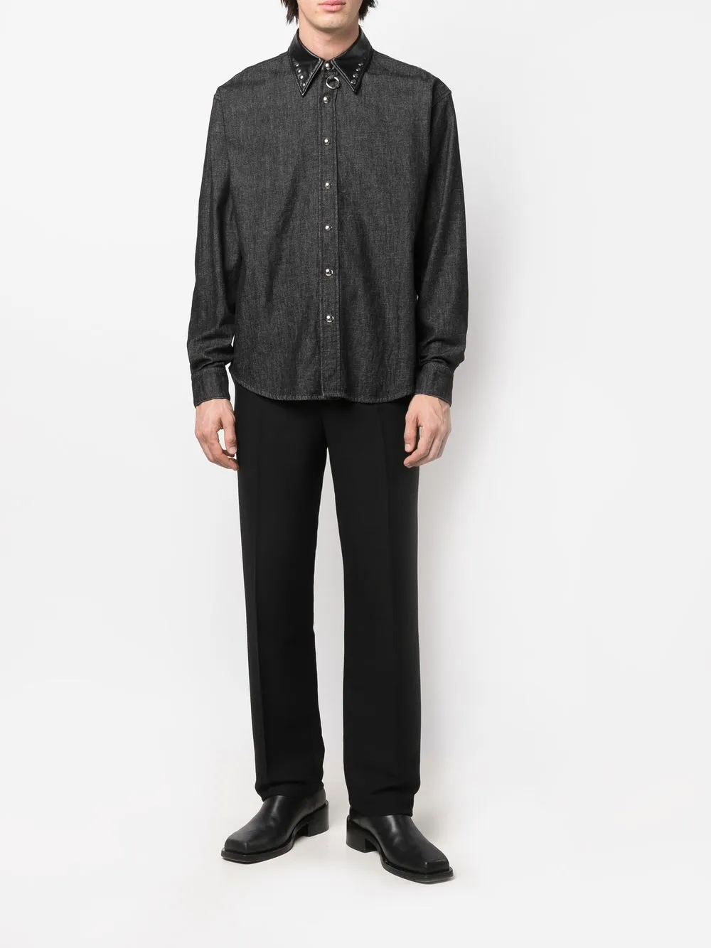 Roberto Cavalli Denim overhemd - Zwart