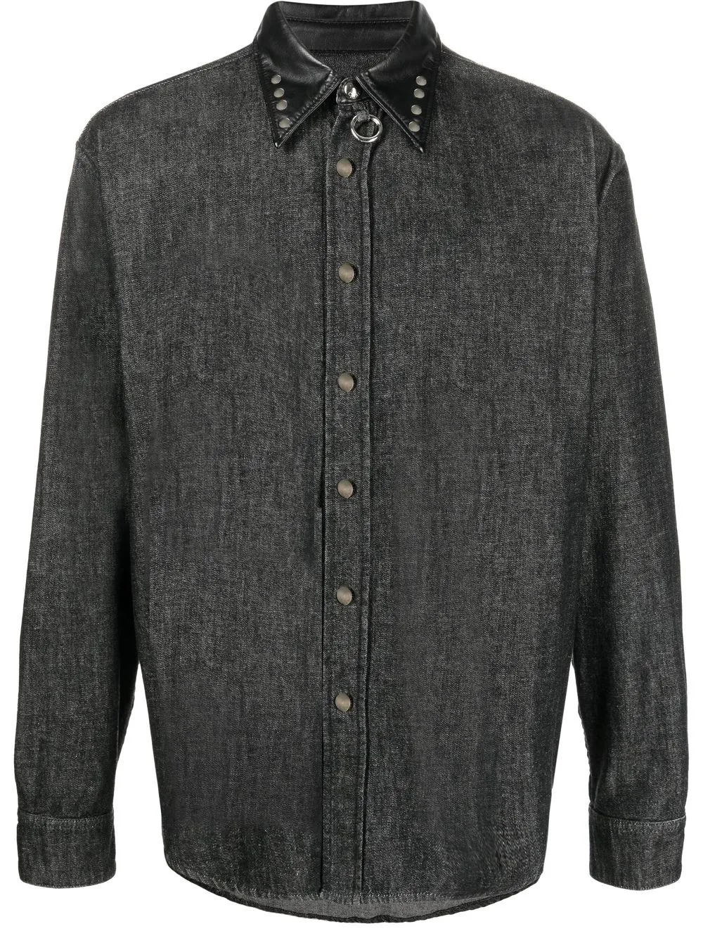 

Roberto Cavalli contrast-collar denim shirt - Black