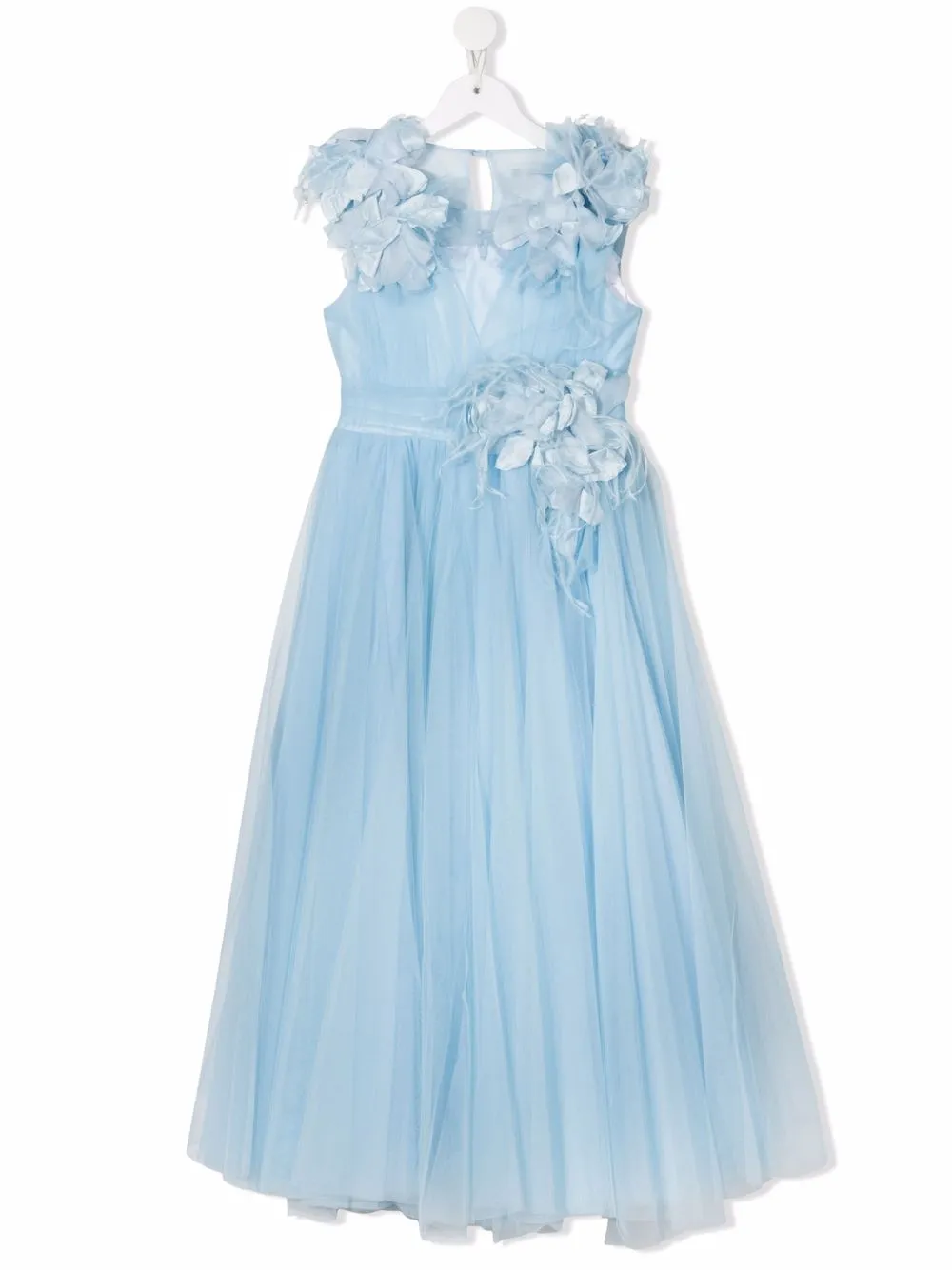 

MARCHESA KIDS COUTURE vestido largo Ceremony con detalle floral - Azul