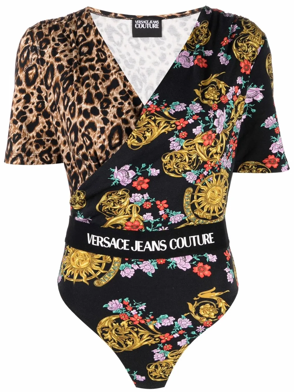 

Versace Jeans Couture body con varios estampados - Negro