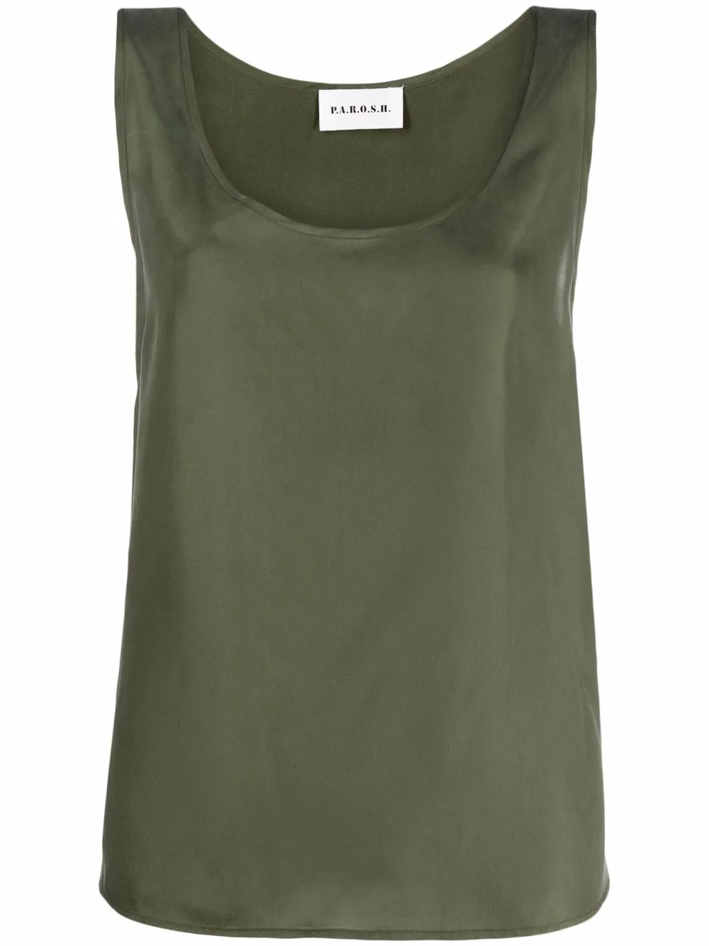 

P.A.R.O.S.H. top sin mangas con cuello redondo - Verde