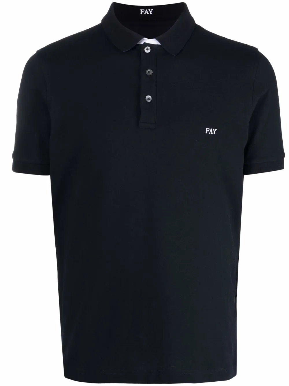 

Fay playera tipo polo con logo bordado - Azul