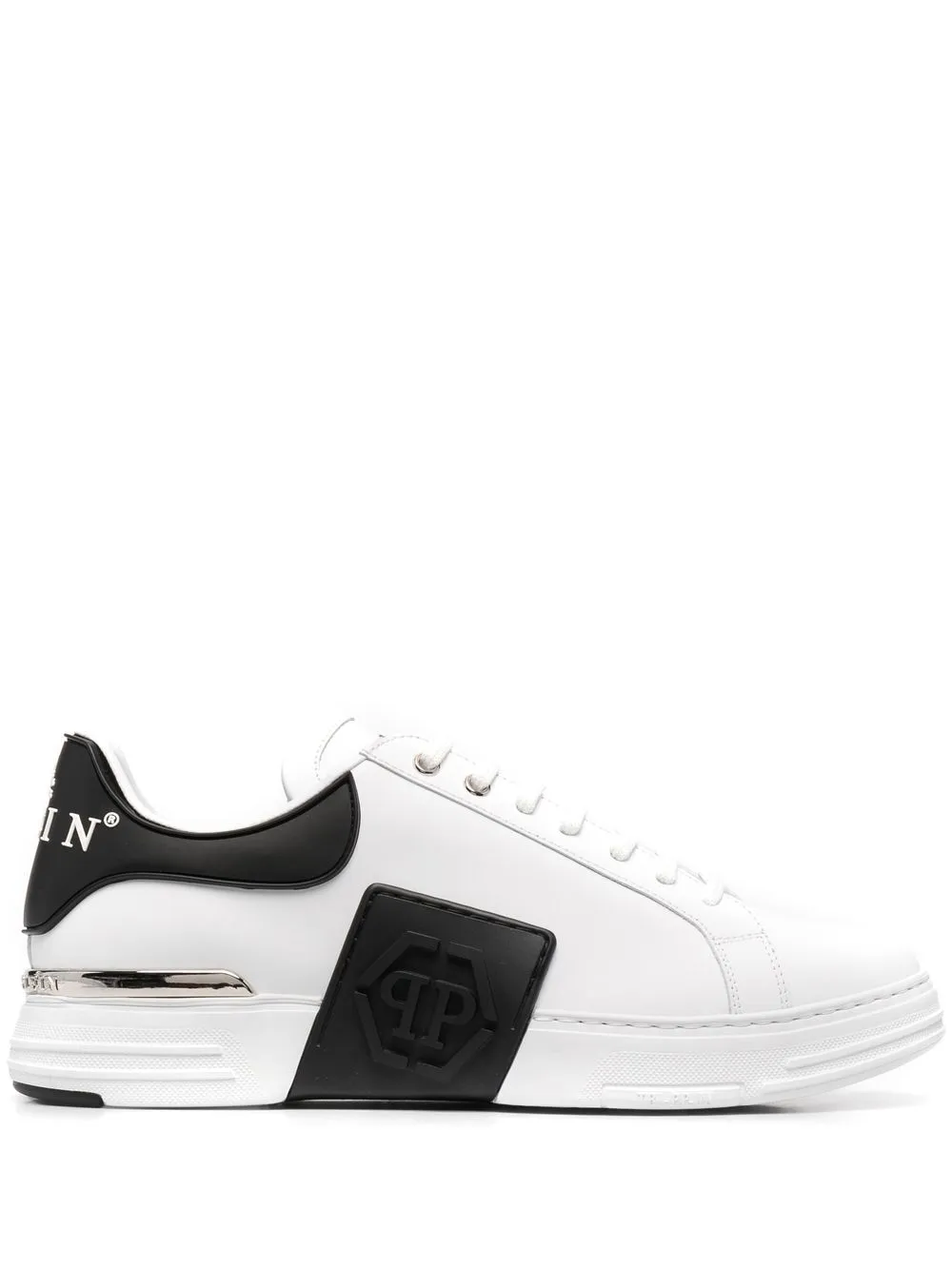 

Philipp Plein tenis con logo en relieve - Blanco