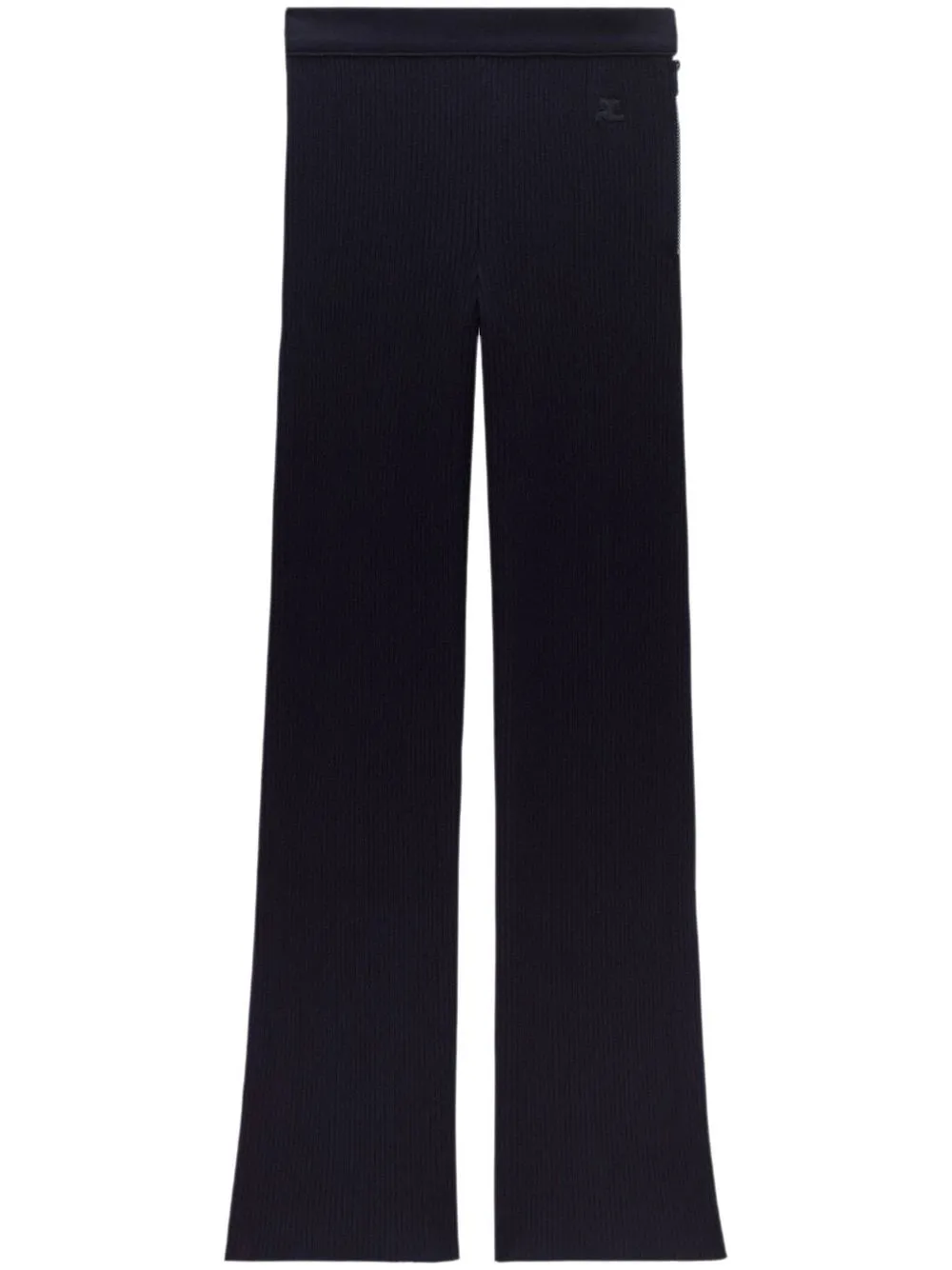 

Courrèges ribbed-knit flared trousers - Blue