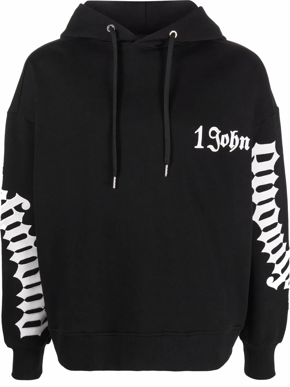 

John Richmond hoodie con logo estampado - Negro