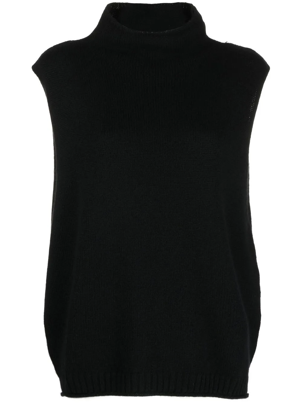 

Lisa Yang chaleco Tovy con cuello alto - Negro