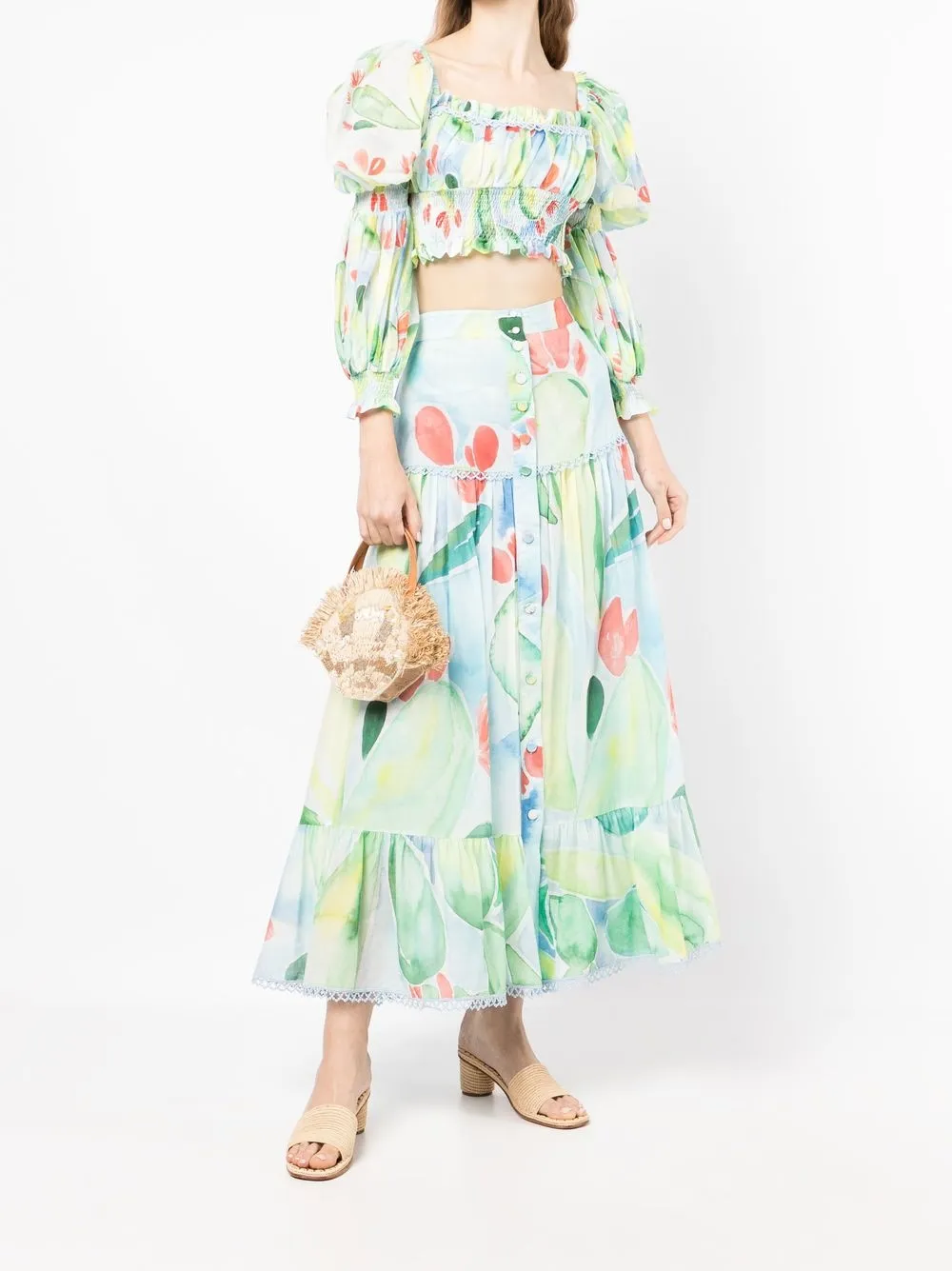 Charo Ruiz Ibiza Cropped blouse - Blauw