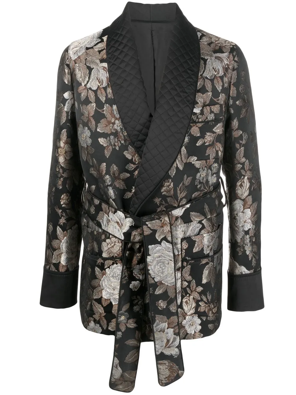 

Roberto Cavalli rose-print jacquard jacket - Black