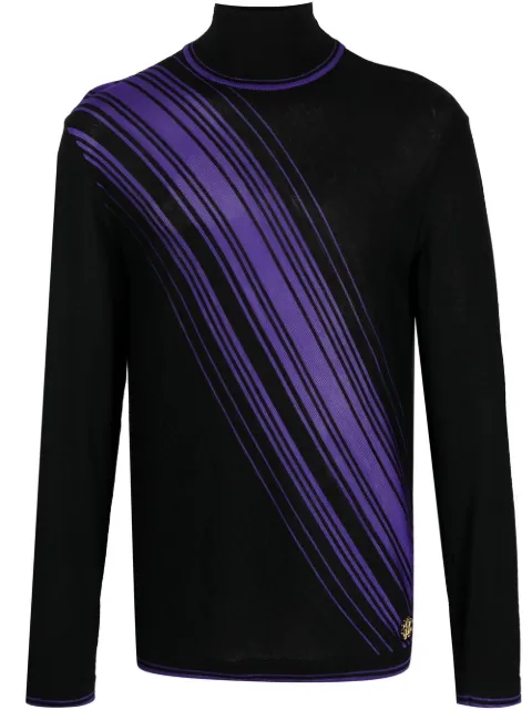 Roberto Cavalli diagonal-stripe jumper