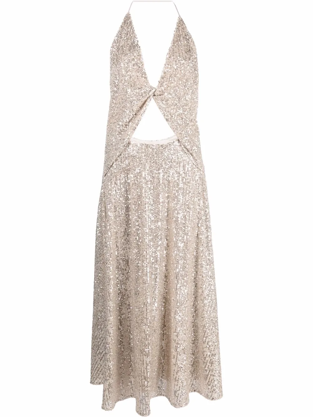 

In The Mood For Love sequin-embellished midi dress - Neutrals