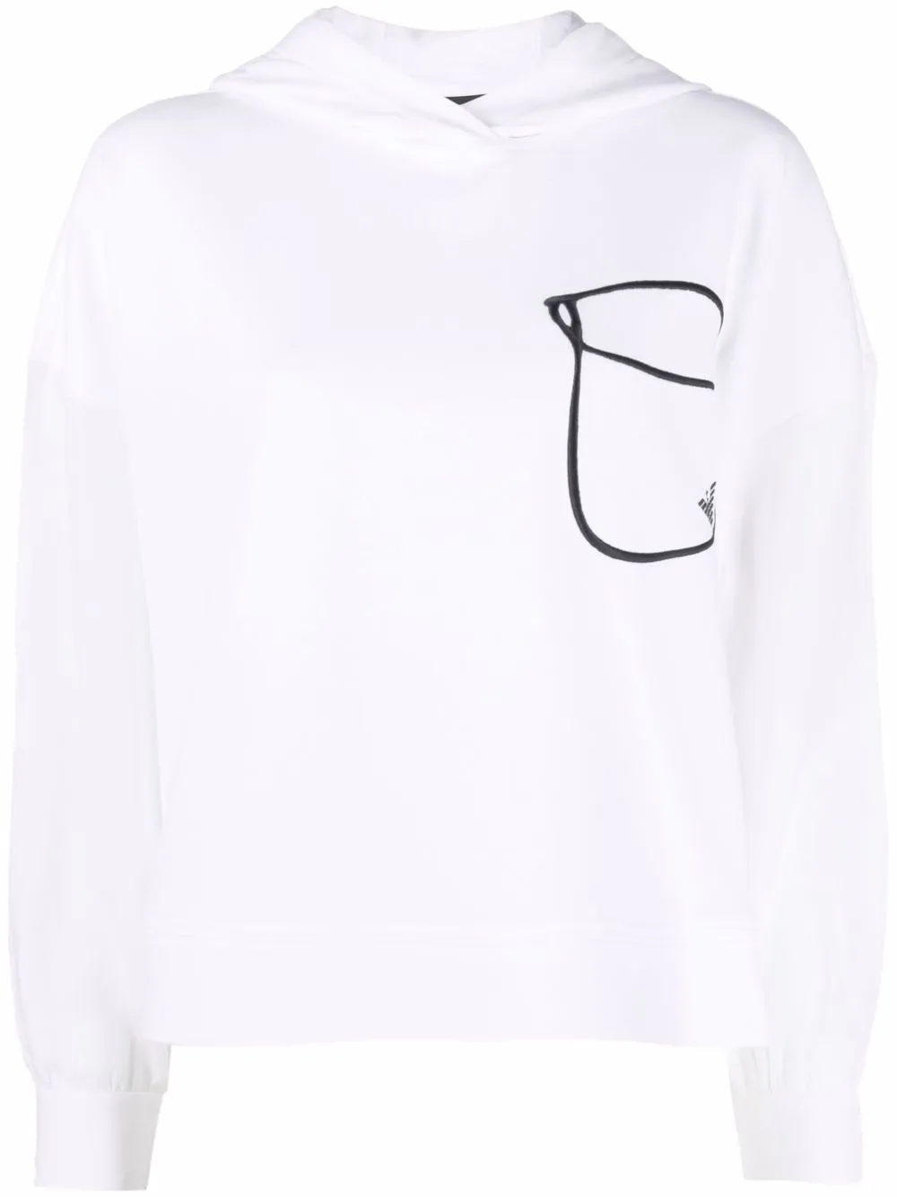 

Emporio Armani hoodie con estampado gráfico - Blanco