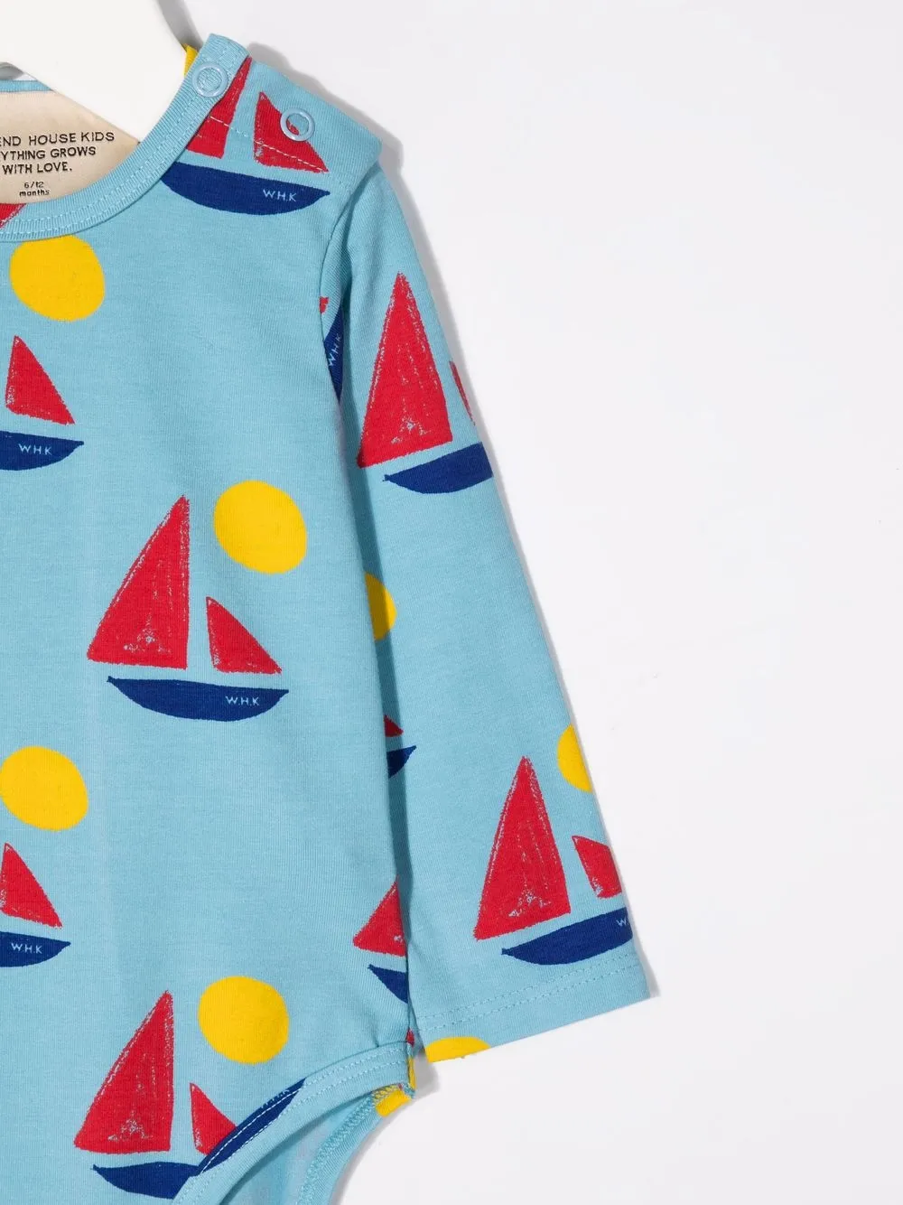  Weekend House Kids. Boat-print Bodysuit - Blue 