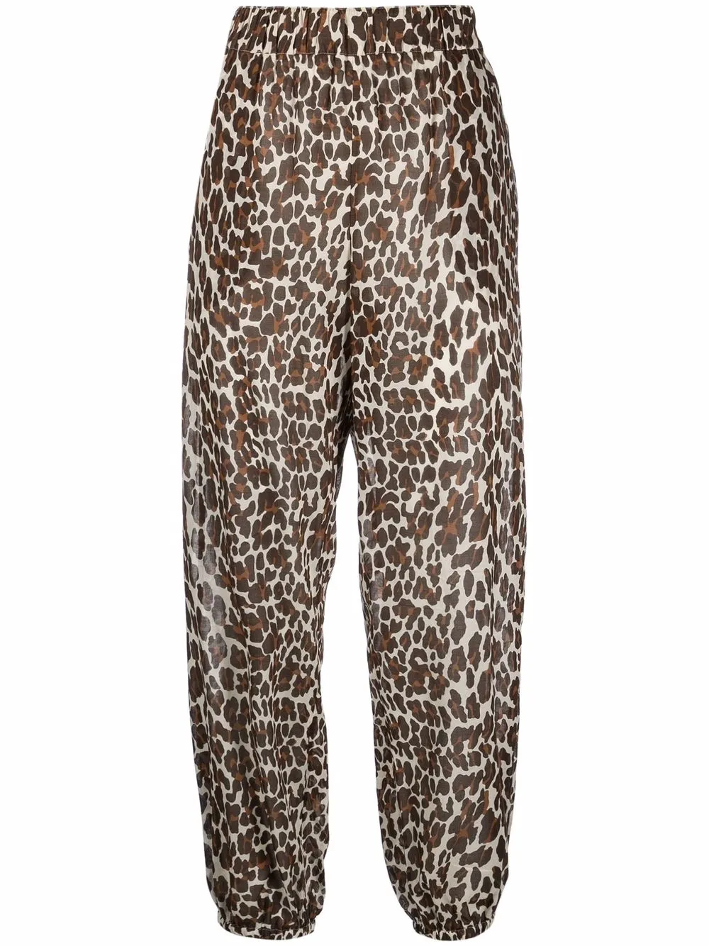 

Tory Burch leopard print trousers - Brown