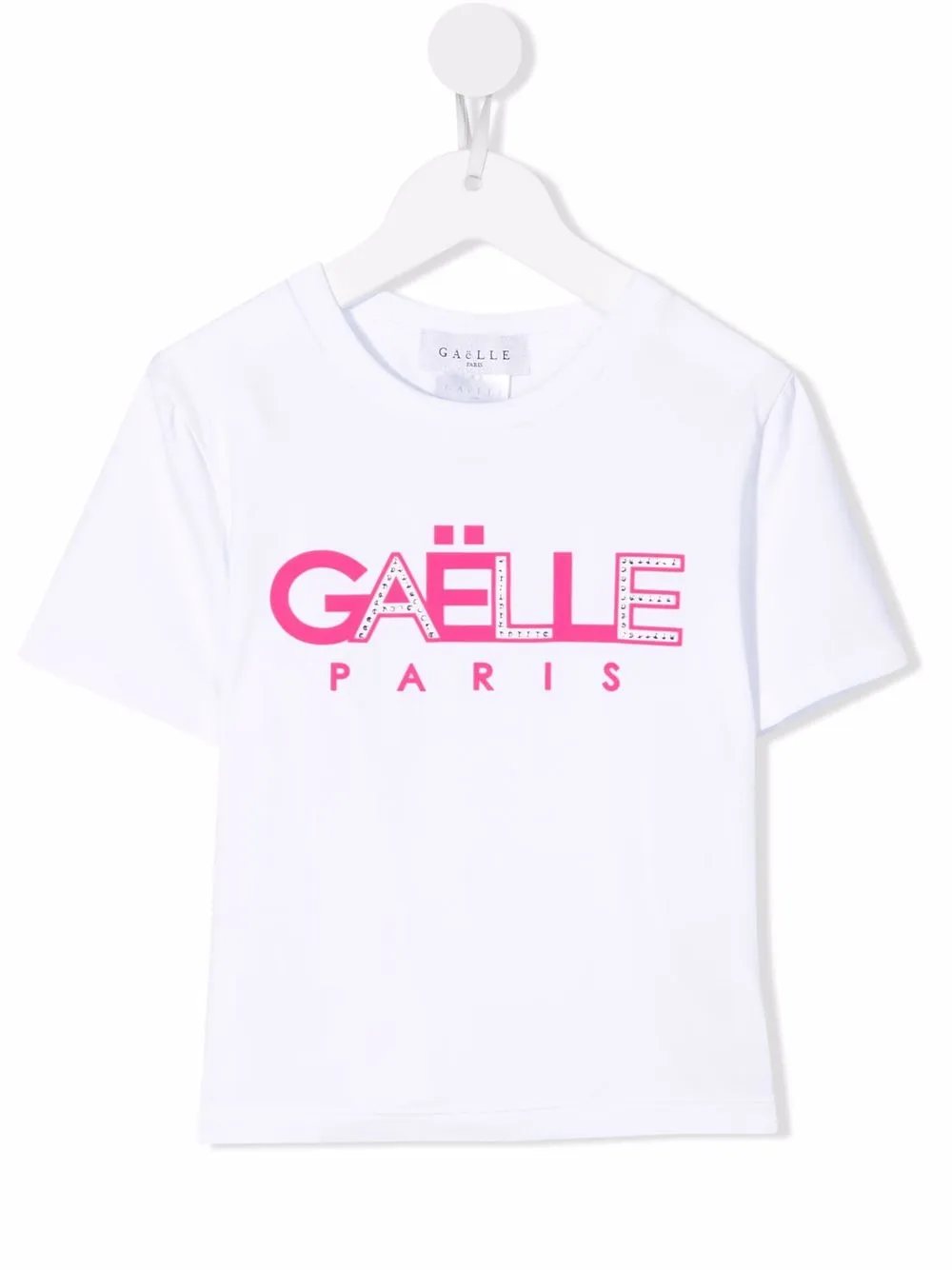 

Gaelle Paris Kids playera con logo estampado - Blanco