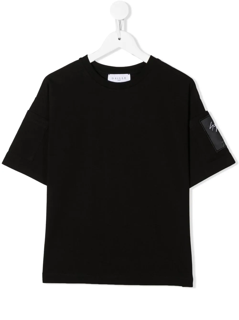 

Gaelle Paris Kids playera con parche del logo - Negro