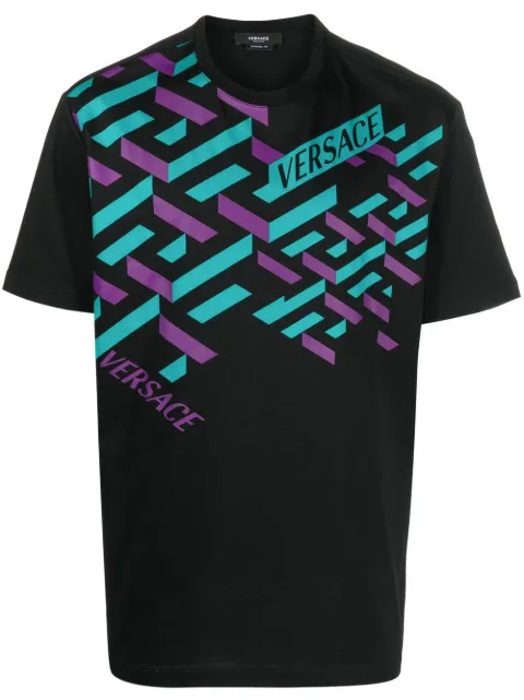 La Greca-print short-sleeved T-shirt