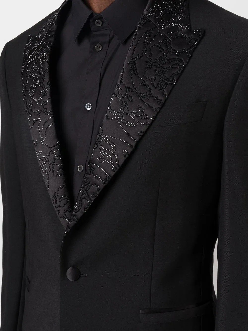 Versace Barocco Silhouette rhinestone-embellished Blazer