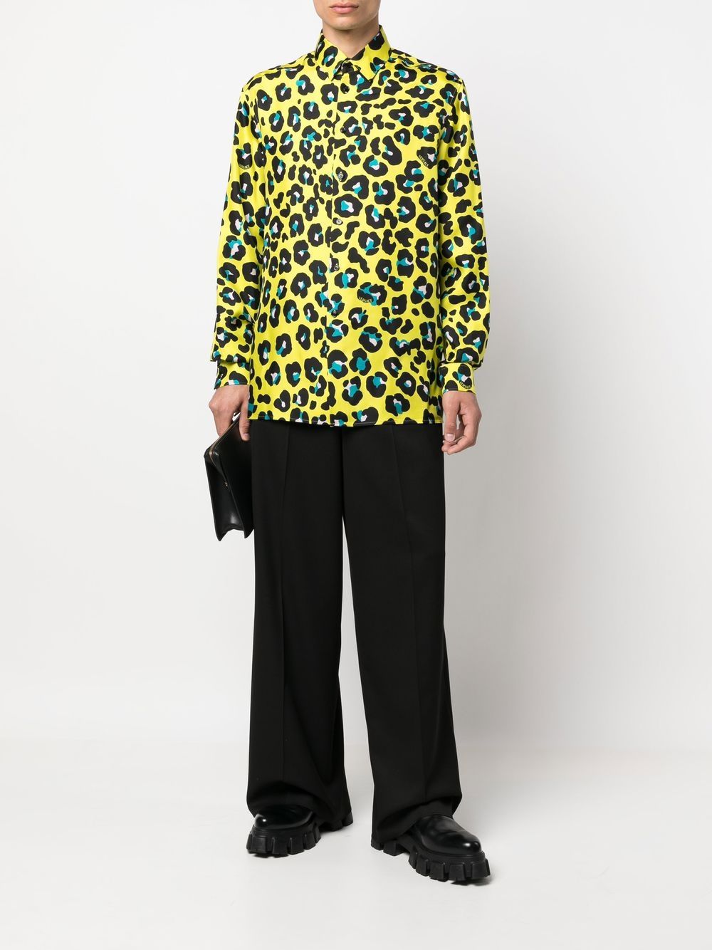 Image 2 of Versace leopard-print long-sleeve shirt