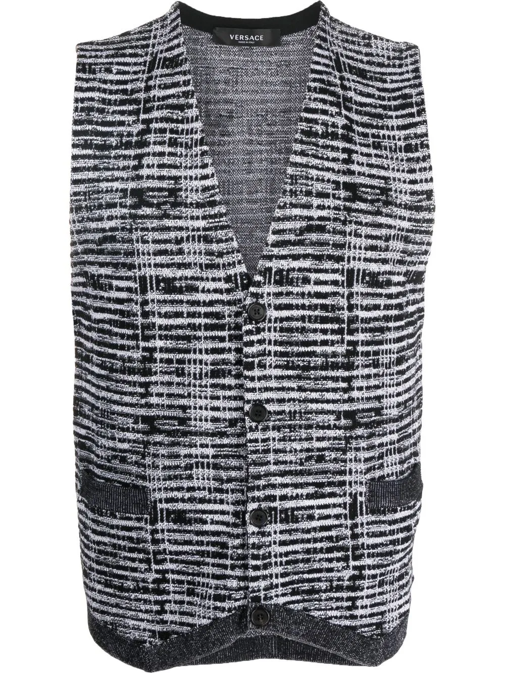 

Versace knitted wool waistcoat - Black