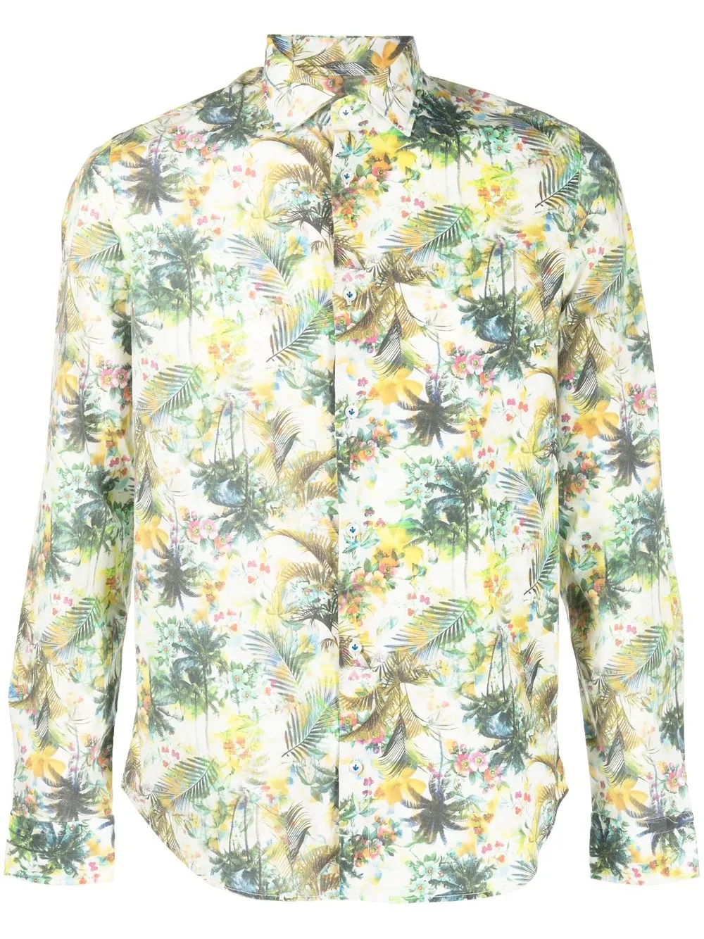 

Manuel Ritz camisa manga larga con estampado floral - Blanco