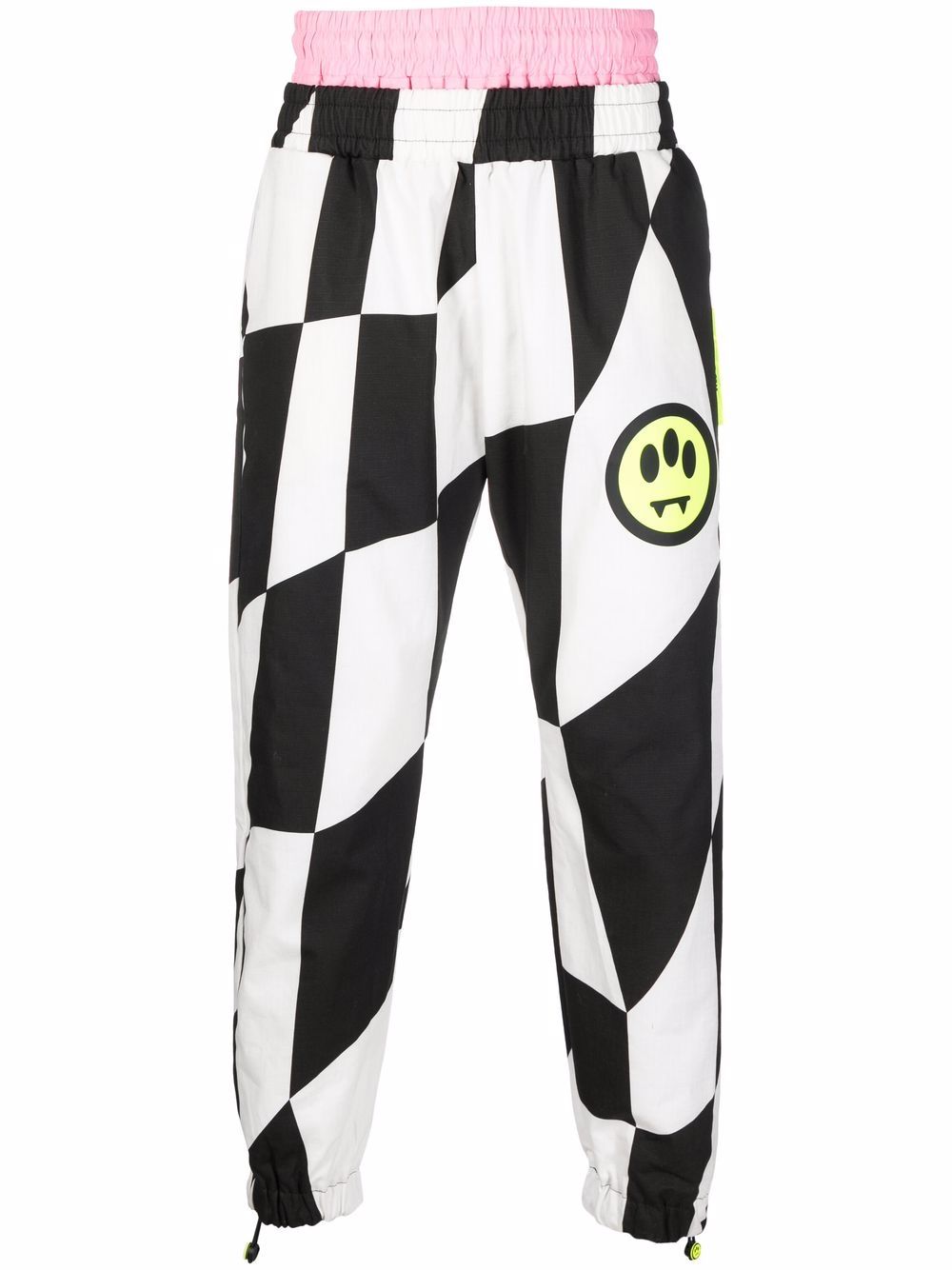 checked track pants