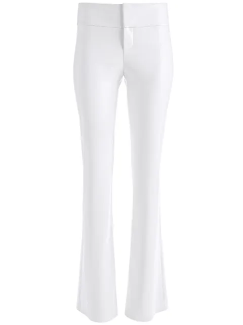 alice + olivia Olivia vegan-leather flared trousers