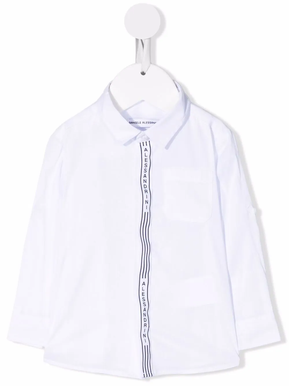 

Daniele Alessandrini camisa ajustada con logo estampado - Blanco