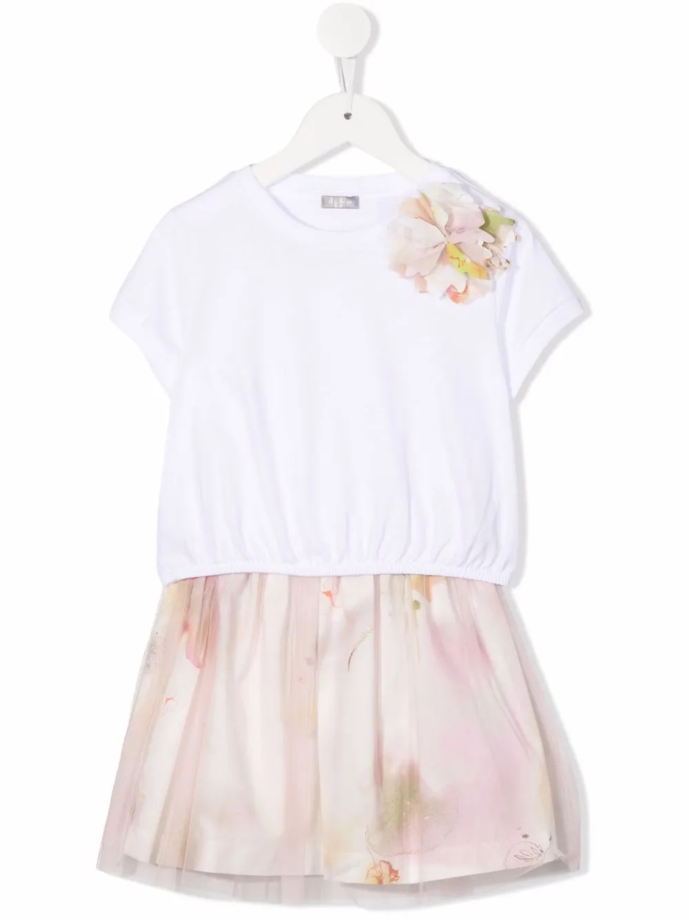 

Il Gufo conjunto de dos piezas con aplique floral - Blanco
