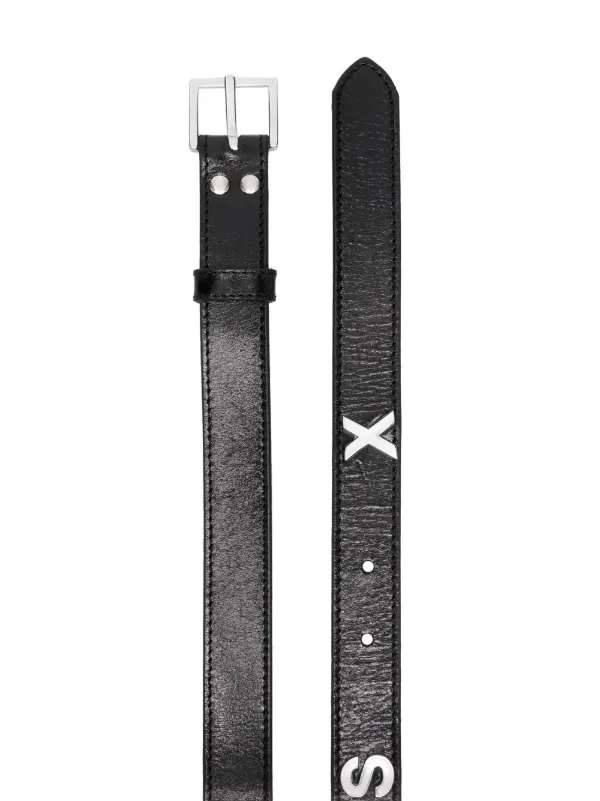 Martine Rose silver-tone Leather Belt - Farfetch